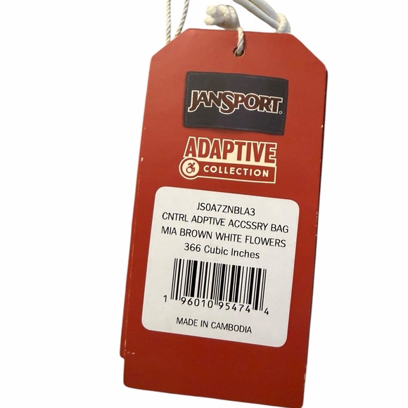 Jansport Central Adaptive Crossbody Accessory Bag. In White Flowers. NWT - Picture 5 of 10